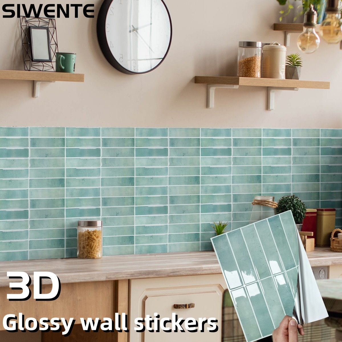 Background Film 3D - Creative Waterproof 3D Glossy Self-adhesive Wall