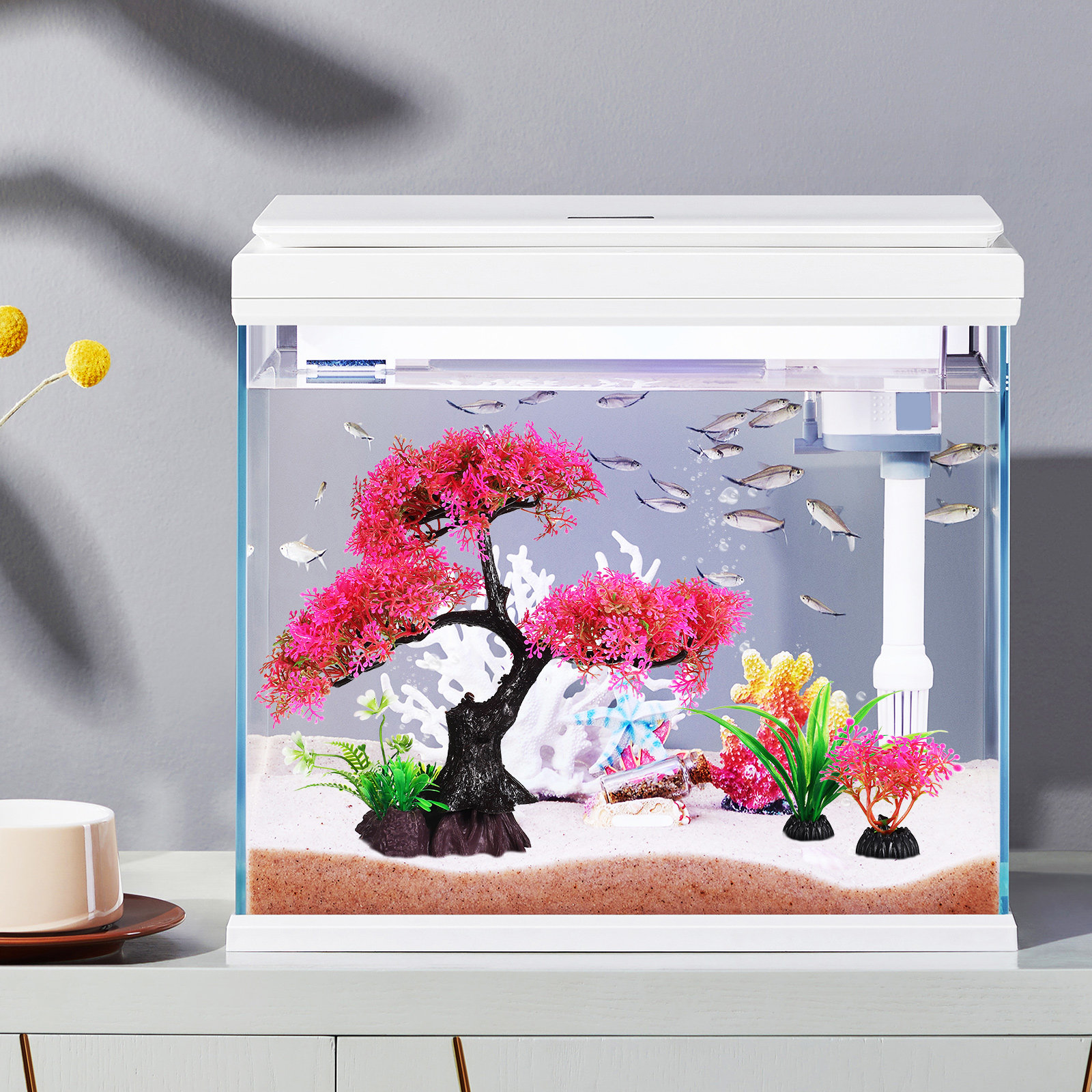 Aquarium Fish Low Maintenance - 10Pcs Realistic Aquarium Plants Plastic Fish