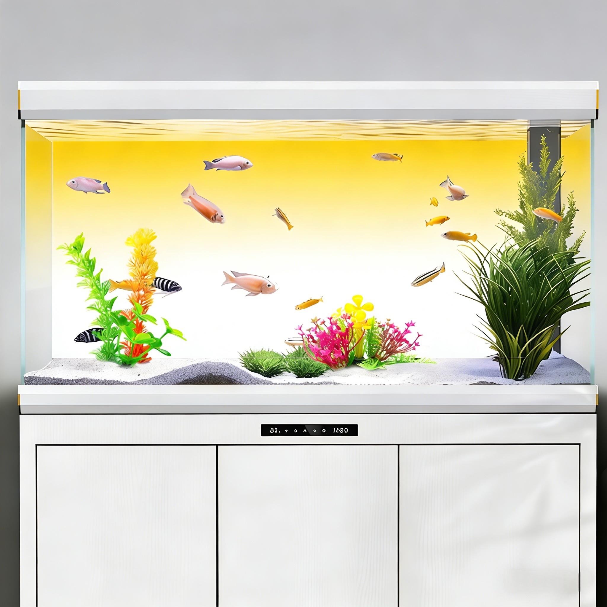 Yellow and white gradient，Fish - огляд і ціна Aquarium Fish Yellow