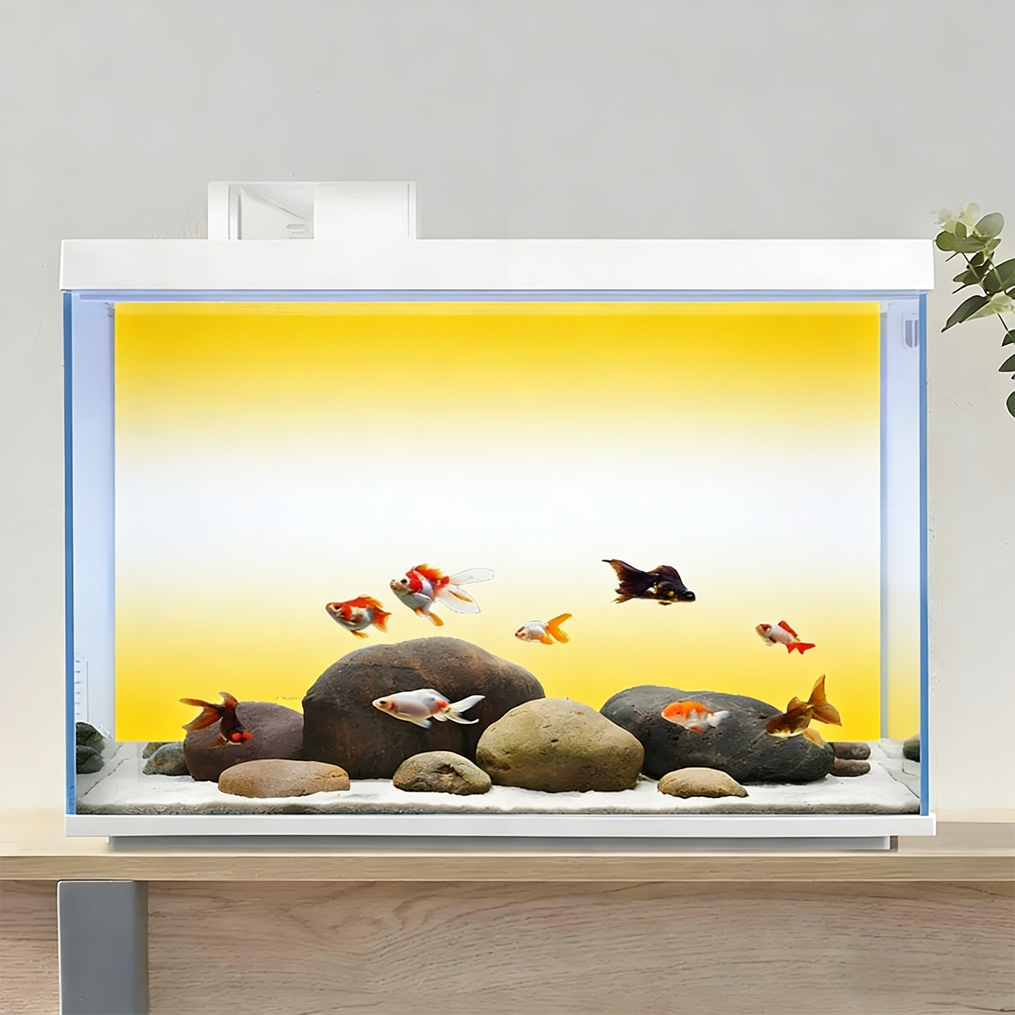 Yellow and white gradient，Fish - огляд і ціна Aquarium Fish Yellow