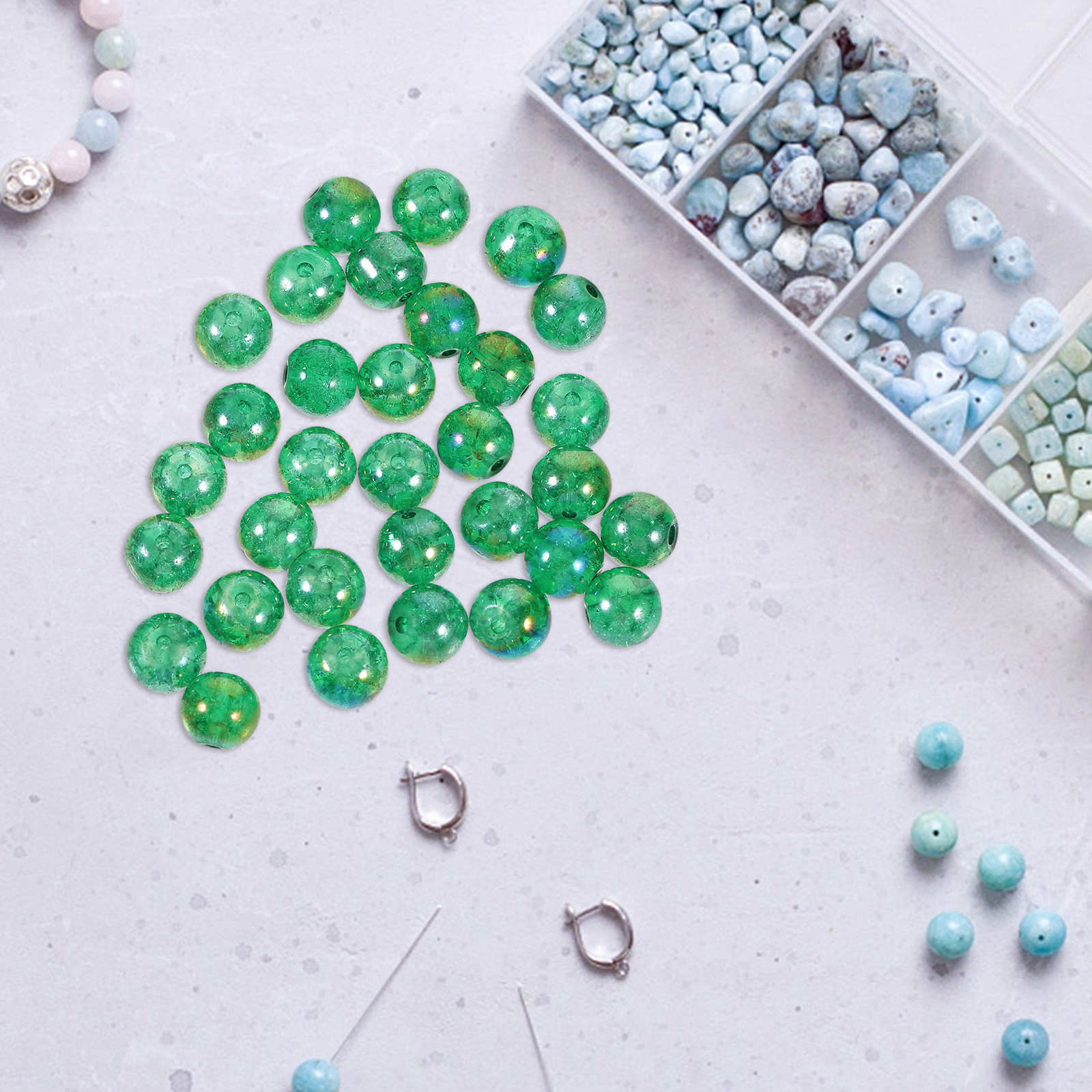 50Pcs Glass Beads Decor for Aq - огляд і ціна Aquarium Fish In