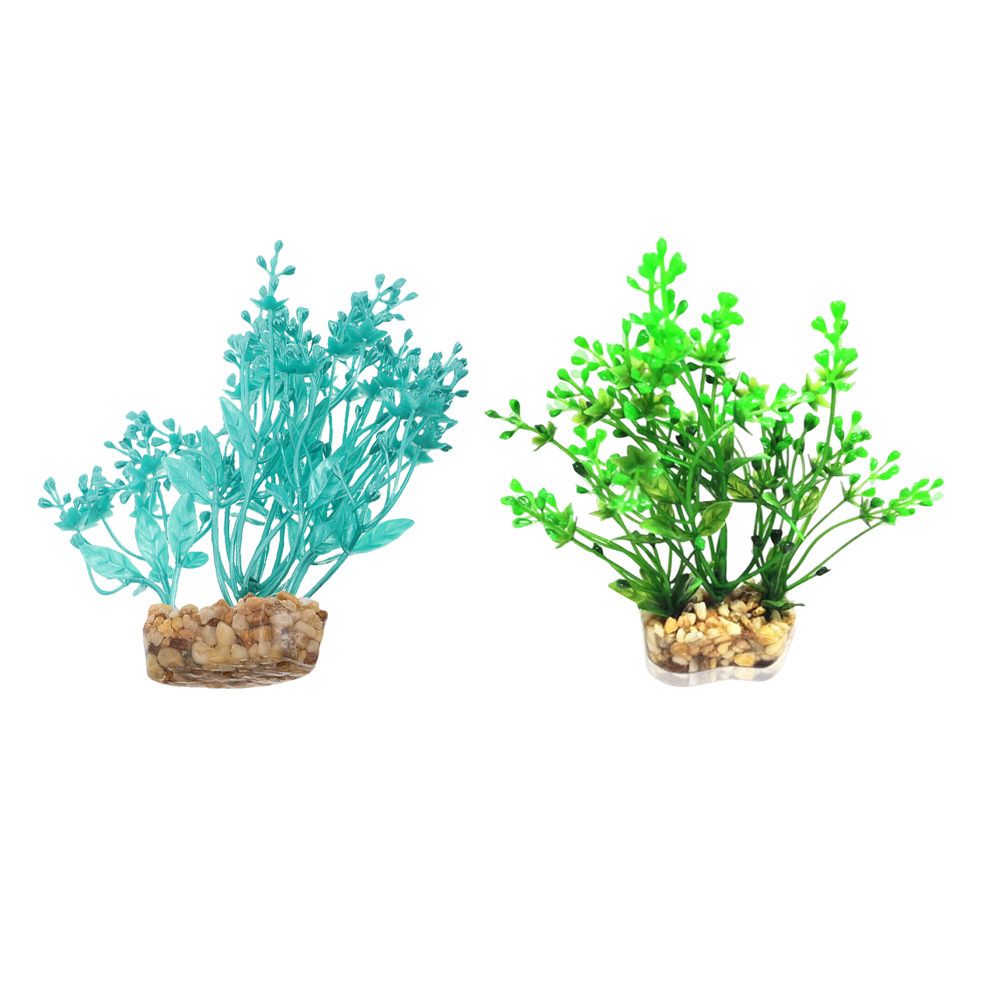 2Pcs Simulated Green Plastic A - огляд і ціна Aquarium Fish Low Maintenance
