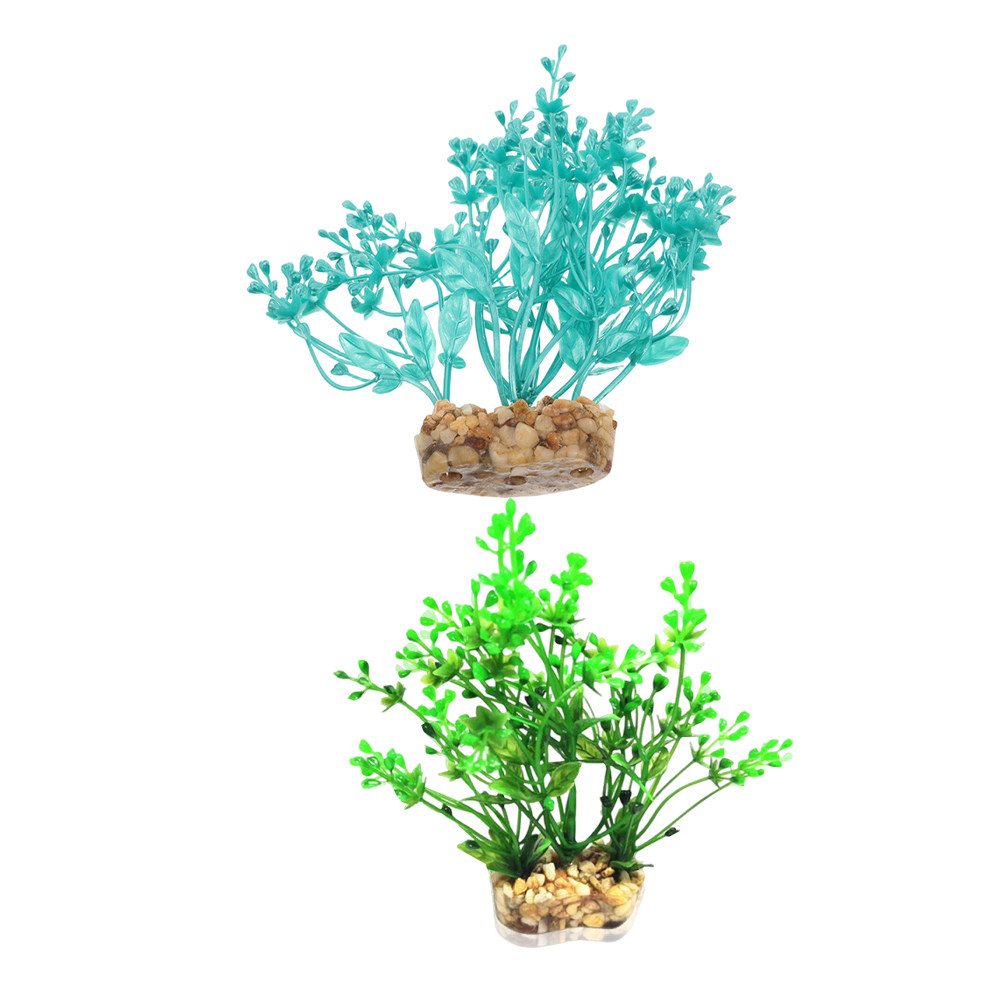 2Pcs Simulated Green Plastic A - огляд і ціна Aquarium Fish Low Maintenance