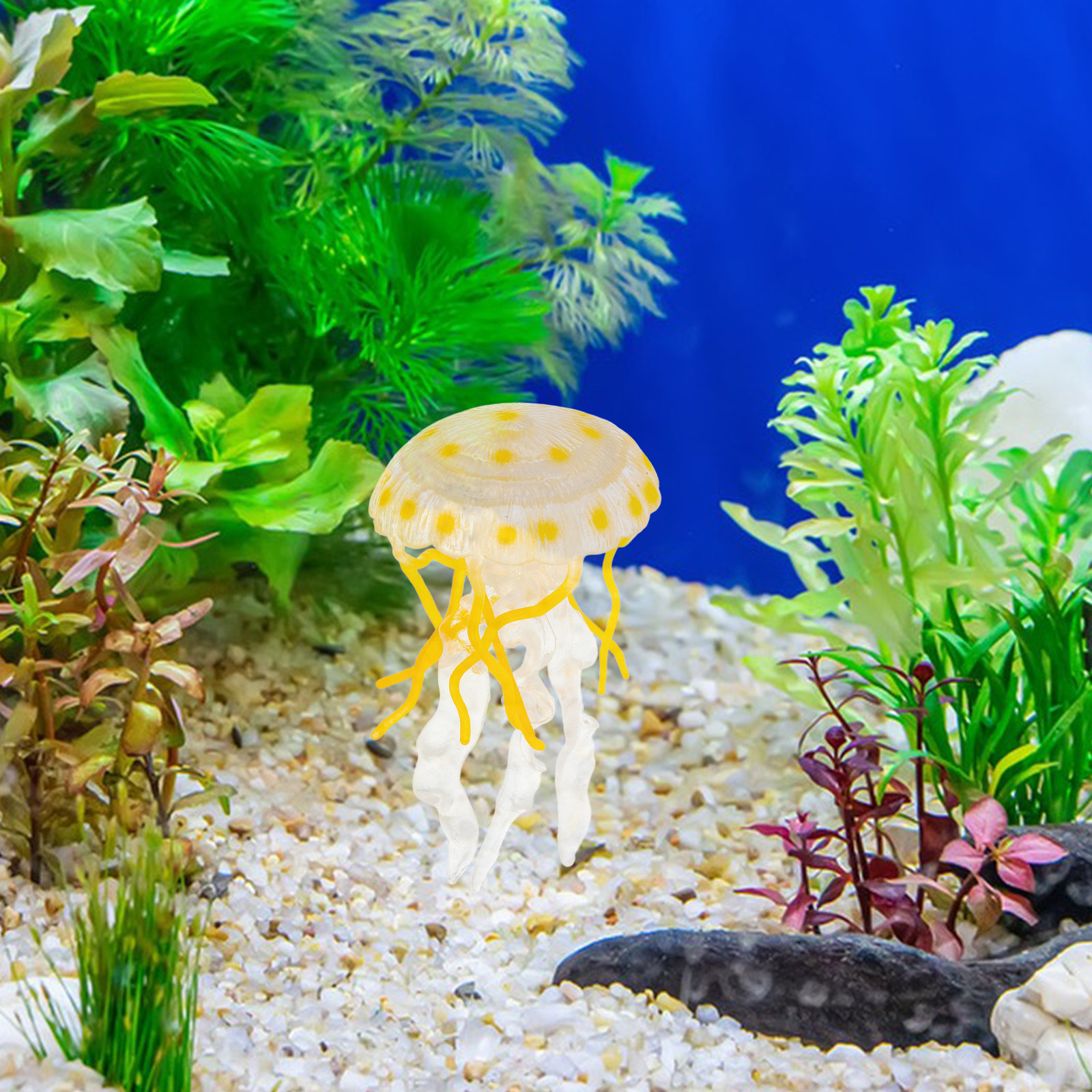 Realistic Bright Yellow Jellyf - огляд і ціна Aquarium Fish Yellow