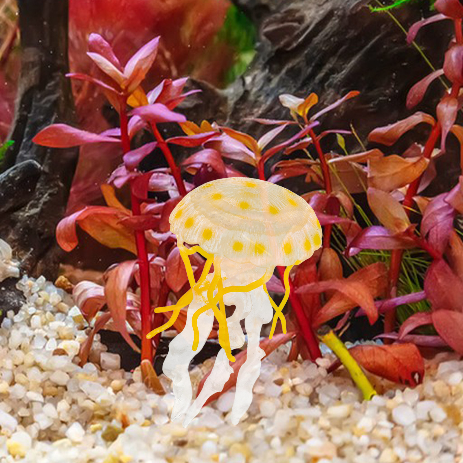 Realistic Bright Yellow Jellyf - огляд і ціна Aquarium Fish Yellow