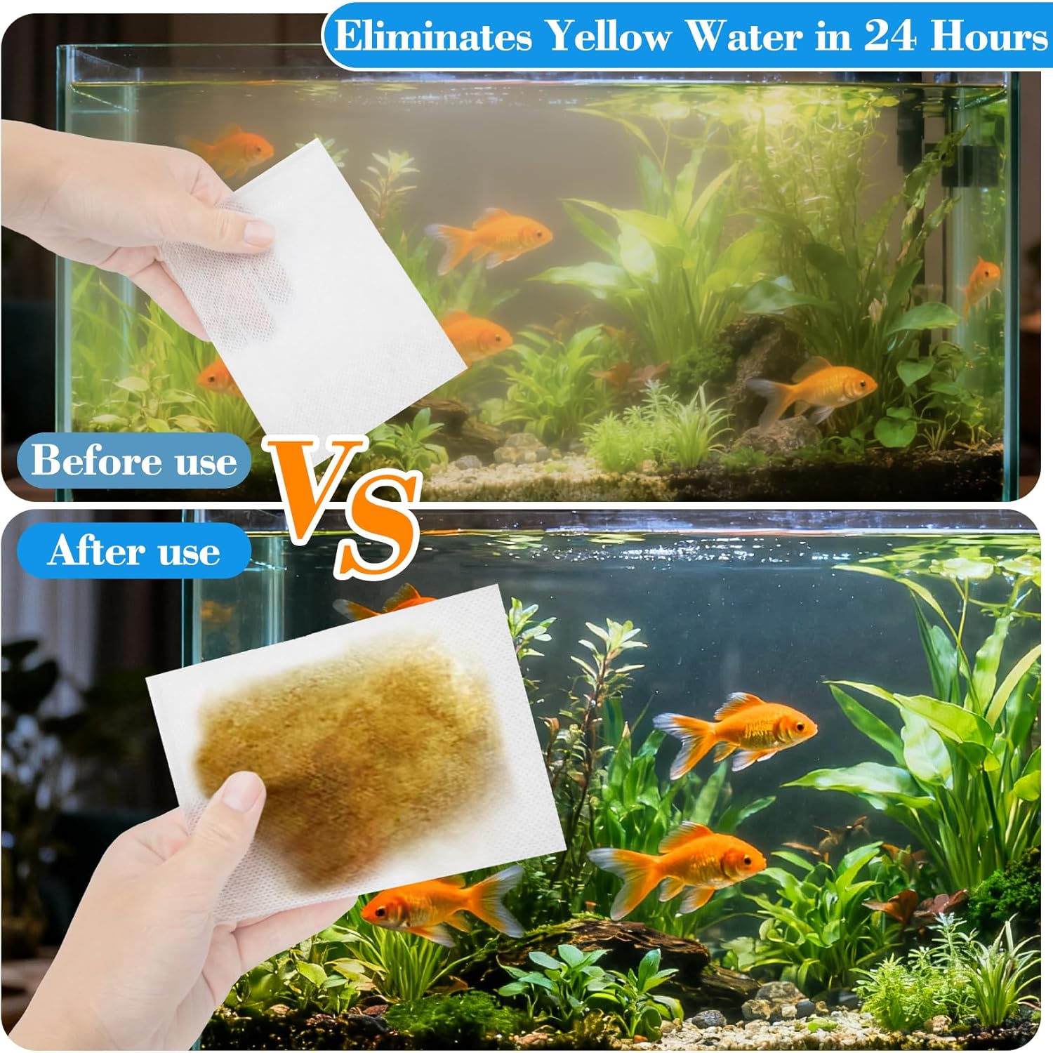 50/300pcs Aquarium Filter Shee - огляд і ціна Aquarium Fish Yellow