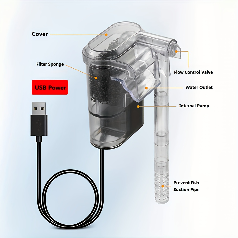 2.5W DC 5V Wall-hanging Filter - огляд і ціна Aquarium Xl