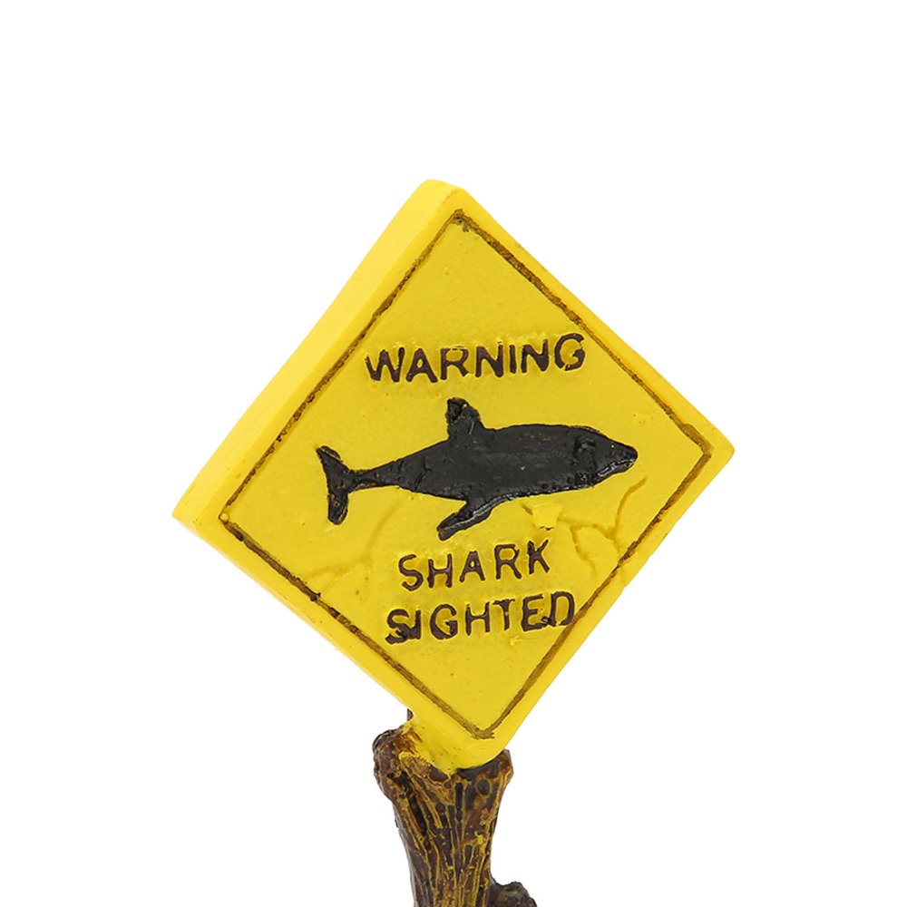 Resin Shark Warning Board Orna - огляд і ціна Aquarium Fish Yellow
