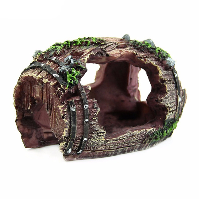 Aquarium Artificial Barrel Cav - огляд і ціна Aquarium Fish Hideout