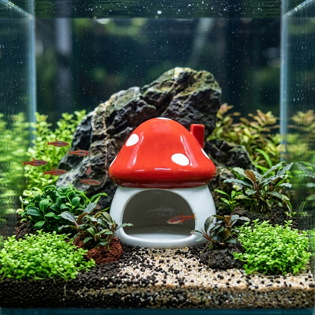 Mini Ceramic Fish Tank Hideout - огляд і ціна Aquarium Fish Parrot
