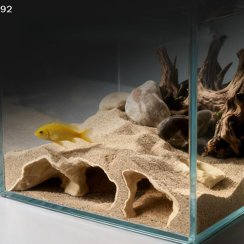 3D Printed Natural Curve Cave: - огляд і ціна Aquarium Fish Hideout